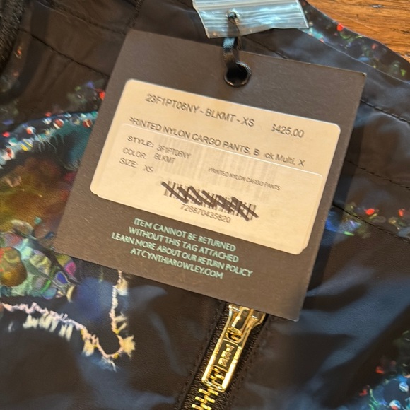 Cynthia Rowley Black Cargo Pants with Elastic Cuffs - Picture 4 of 7